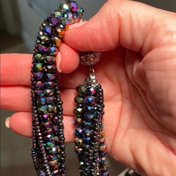 Colored beaded necklace - Picture 3 of 4